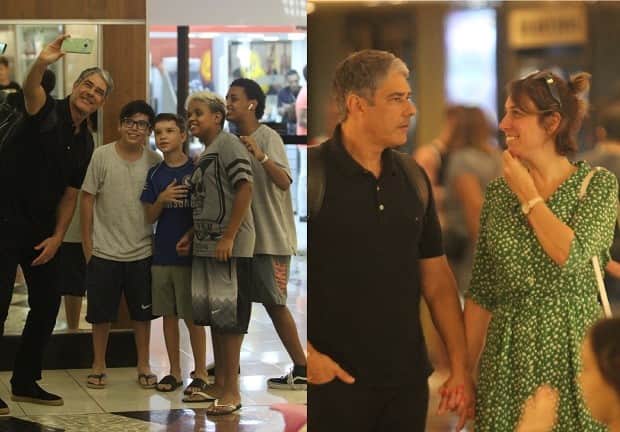 William Bonner e Natasha Dantas foram simpáticos em shopping carioca (Foto: AgNews) William Bonner e Natasha Dantas foram simpáticos em shopping carioca (Foto: AgNews)