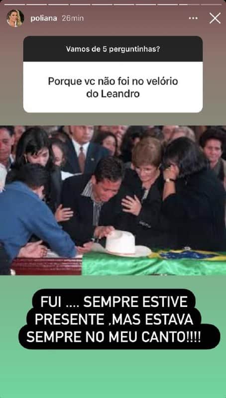 Poliana Rocha falou sobre a despedida de Leandro, irmão de Leonardo (Foto: Reprodução) Poliana Rocha falou sobre a despedida de Leandro, irmão de Leonardo (Foto: Reprodução)