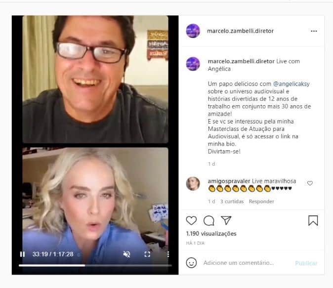 Angélica expõe bastidores da Rede Globo para Marcelo Zambelli (Reprodução) Angélica expõe bastidores da Rede Globo para Marcelo Zambelli (Reprodução)