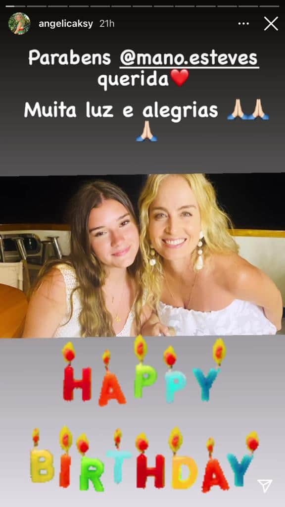Angélica compartilha clique com namorada de Joaquim (Reprodução) Angélica compartilha clique com namorada de Joaquim (Reprodução)