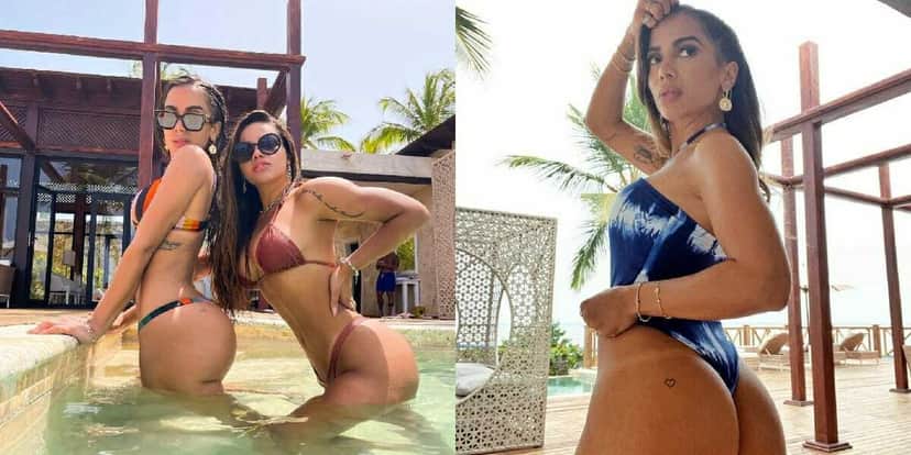 Anitta posa de fio-dental ao lado da amiga (Foto: Reprodução) Anitta posa de fio-dental ao lado da amiga (Foto: Reprodução)