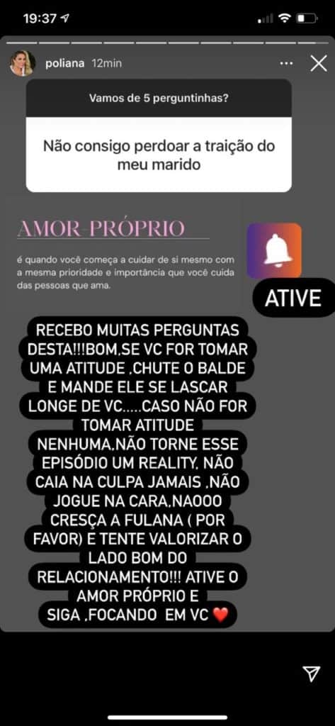 Poliana Rocha, casada com Leonardo, após confirmar novo episódio de traição, ameaça: "A conta chega" Poliana Rocha, casada com Leonardo, após confirmar novo episódio de traição, ameaça: "A conta chega"