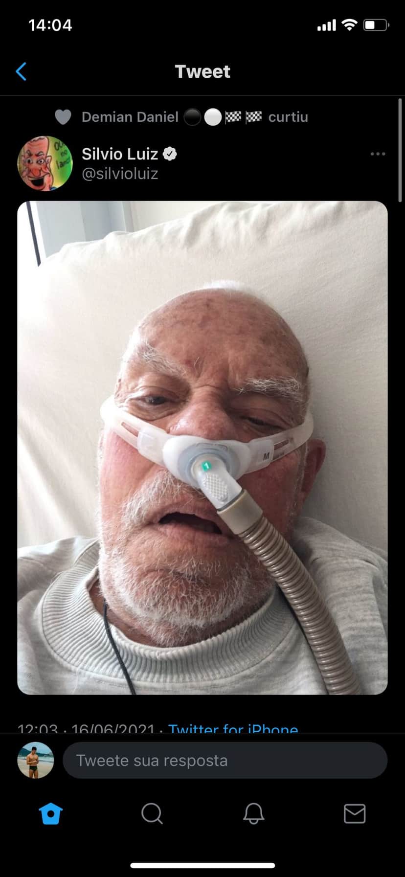 Narrador compartilha clique (Reprodução) Narrador compartilha clique (Reprodução)