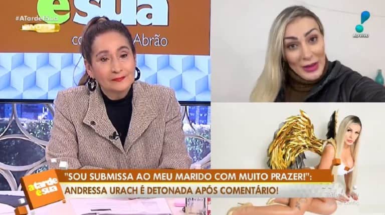 Sonia Abrão recebe vídeo exclusivo de Andressa Urach em seu programa na RedeTV! (Reprodução) Sonia Abrão recebe vídeo exclusivo de Andressa Urach em seu programa na RedeTV! (Reprodução)