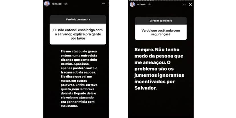 Luiz Bacci é ameaçado de morte por famoso, convoca time de seguranças de peso e expõe terror vivido: "Medo" Luiz Bacci é ameaçado de morte por famoso, convoca time de seguranças de peso e expõe terror vivido: "Medo"