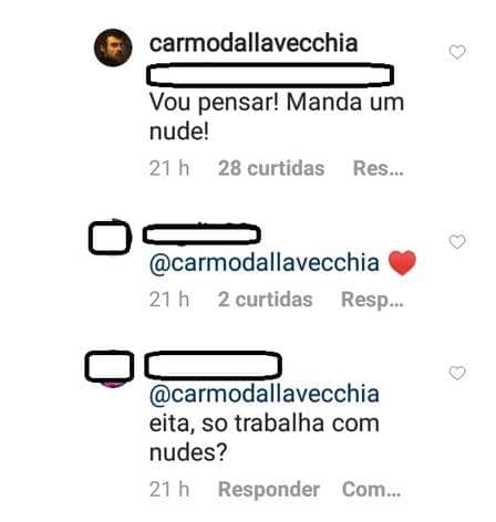 Ator deu o que falar ao responder um comentário de um seguidor (Foto: Reprodução/ Instagram) Ator deu o que falar ao responder um comentário de um seguidor (Foto: Reprodução/ Instagram)