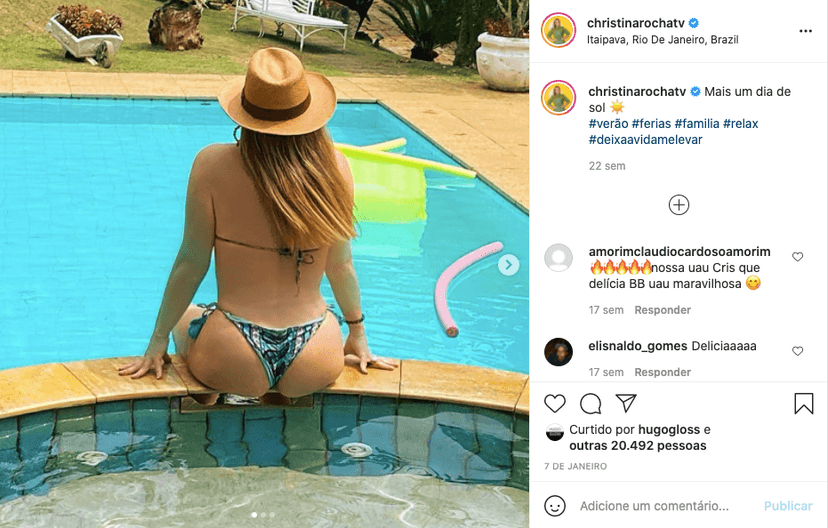 Christina Rocha empina bumbum e deixa seguidores loucos - Reprodução Christina Rocha empina bumbum e deixa seguidores loucos - Reprodução
