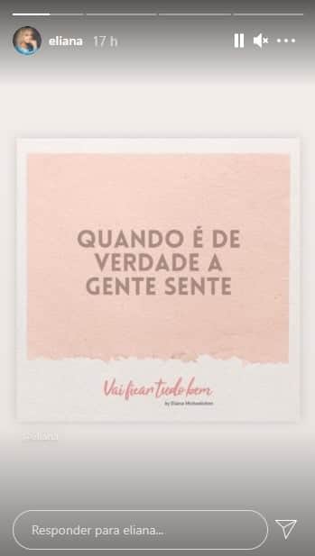 Eliana publica story e dá o que falar nas redes sociais (Foto: Reprodução/Instagram) Eliana publica story e dá o que falar nas redes sociais (Foto: Reprodução/Instagram)