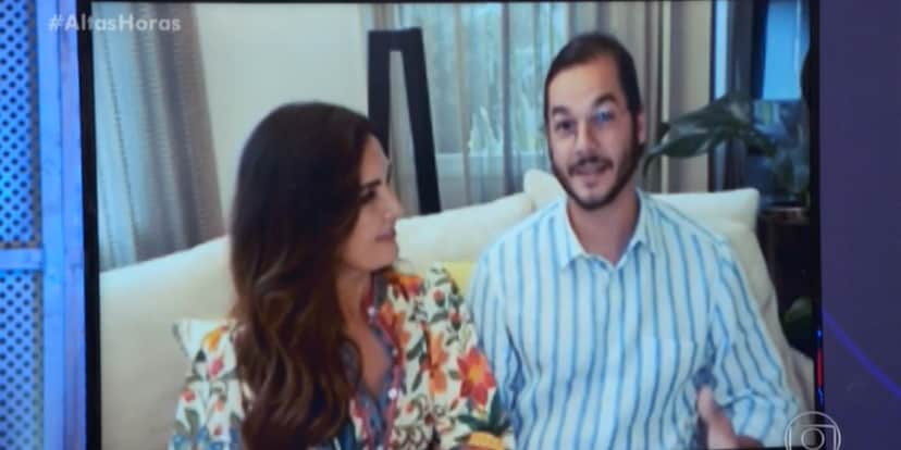 Fátima Bernardes e Túlio Gadêlha participaram do Altas Horas especial do Dia dos Namorados (Foto: Reprodução) Fátima Bernardes e Túlio Gadêlha participaram do Altas Horas especial do Dia dos Namorados (Foto: Reprodução)