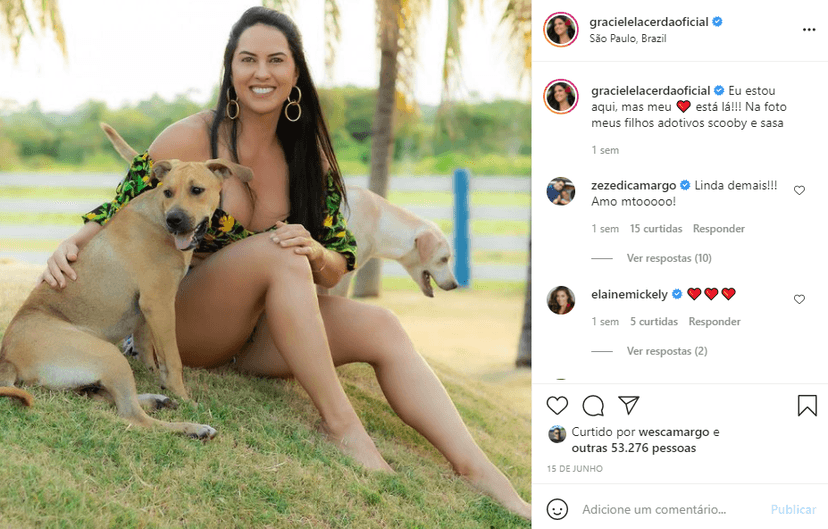 Graciele Lacerda, noiva de Zezé, surpreendeu ao mostrar pernões e partes íntimas (Foto: Reprodução) Graciele Lacerda, noiva de Zezé, surpreendeu ao mostrar pernões e partes íntimas (Foto: Reprodução)