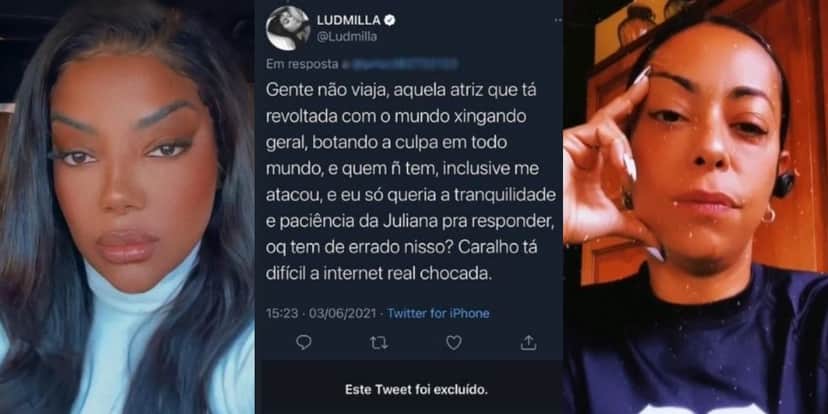 Ludmilla atacou Samantha Schmütz (Foto: Reprodução/Instagram/Twitter)