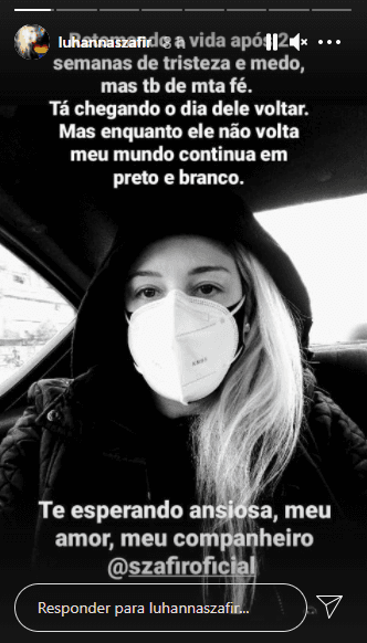 Esposa de Luciano Szafir se pronuncia através do Instagram (Foto: Reprodução/Instagram) Esposa de Luciano Szafir se pronuncia através do Instagram (Foto: Reprodução/Instagram)