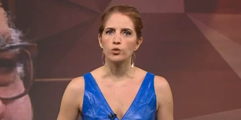 Poliana Abritta durante o Fantástico, na Globo (Reprodução) Poliana Abritta durante o Fantástico, na Globo (Reprodução)