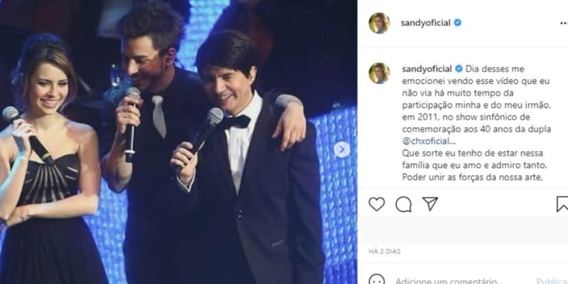 "Eu nunca vou esquecer", confirma Sandy em anúncio com Xororó após ver vício do pai exposto: "Desde tão pequena" "Eu nunca vou esquecer", confirma Sandy em anúncio com Xororó após ver vício do pai exposto: "Desde tão pequena"