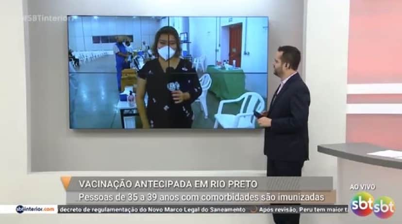 Telejornal do canal do Silvio Santos (Foto: Reprodução) Telejornal do canal do Silvio Santos (Foto: Reprodução)
