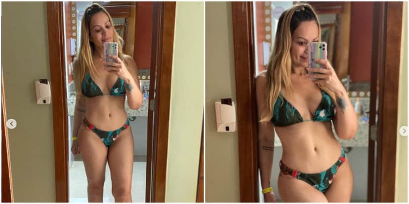 Solange Almeida postou foto de biquíni nas redes sociais e deu o que falar com registro ousado aos 46 anos (Foto: Reprodução) Solange Almeida postou foto de biquíni nas redes sociais e deu o que falar com registro ousado aos 46 anos (Foto: Reprodução)