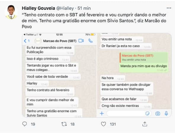 Marcão do Povo desmente notícia de que vai deixar o SBT Marcão do Povo desmente notícia de que vai deixar o SBT