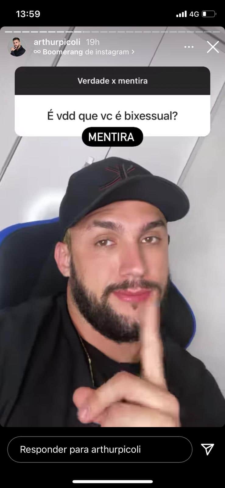 Arthur Picoli fala sobre sexualidade nas redes sociais (Reprodução) Arthur Picoli fala sobre sexualidade nas redes sociais (Reprodução)