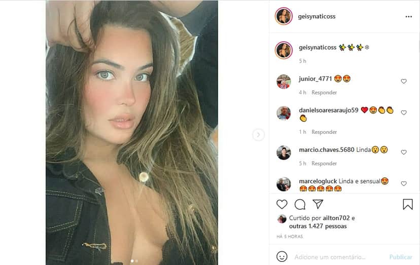 Geisy Arruda deixou os seios em evidência (Imagem: Reprodução) Geisy Arruda deixou os seios em evidência (Imagem: Reprodução)