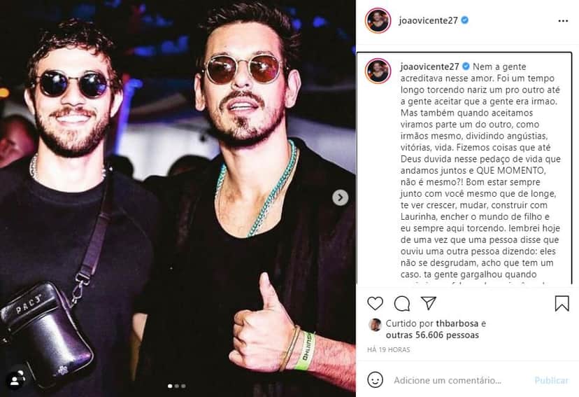 João Vicente assume sentimentos por amigo nas redes sociais (Reprodução) João Vicente assume sentimentos por amigo nas redes sociais (Reprodução)