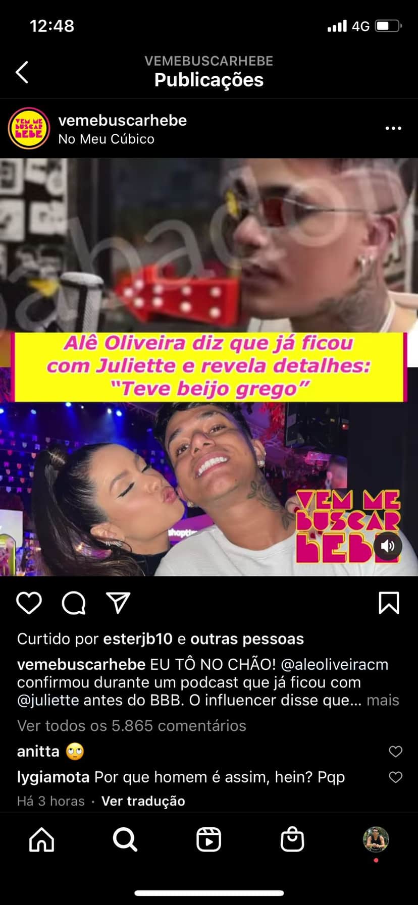 Juliette tem vídeo sobre intimidade exposto e Anitta se pronuncia (Reprodução) Juliette tem vídeo sobre intimidade exposto e Anitta se pronuncia (Reprodução)