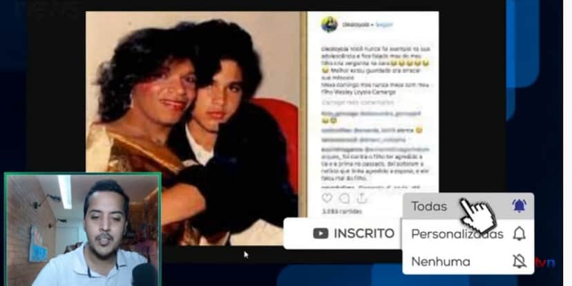 Luciano com Tina (Reprodução) Luciano com Tina (Reprodução)