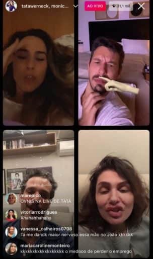 Artistas falam podres da Globo durante live - Reprodução Artistas falam podres da Globo durante live - Reprodução