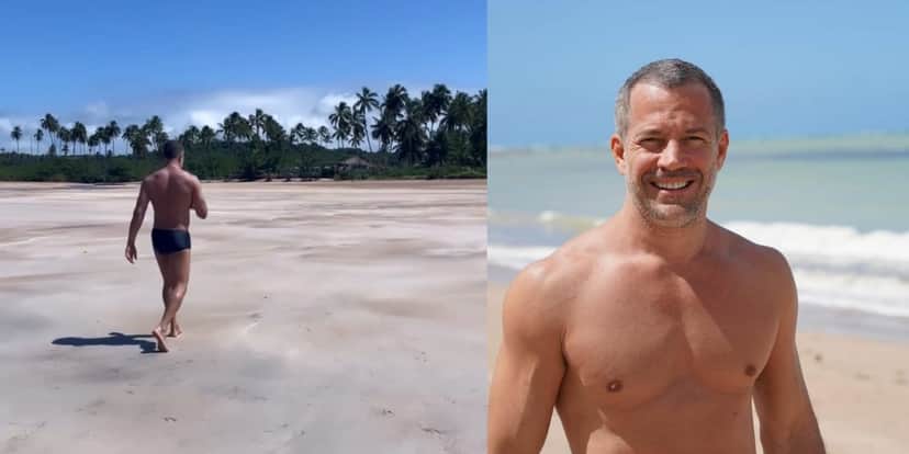 Malvino Salvador surge só de sunga e surpreende com boa forma Malvino Salvador surge só de sunga e surpreende com boa forma