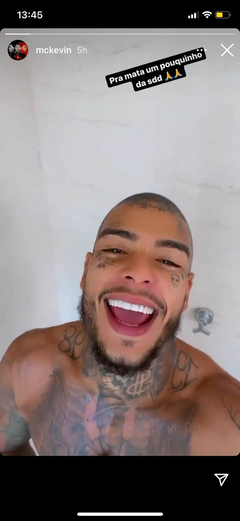Mc Kevin ressurge em Instagram (Reprodução) Mc Kevin ressurge em Instagram (Reprodução)