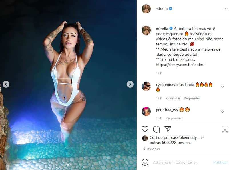Mirella surgiu em foto com tudo enfiado (Imagem: Reprodução) Mirella surgiu em foto com tudo enfiado (Imagem: Reprodução)