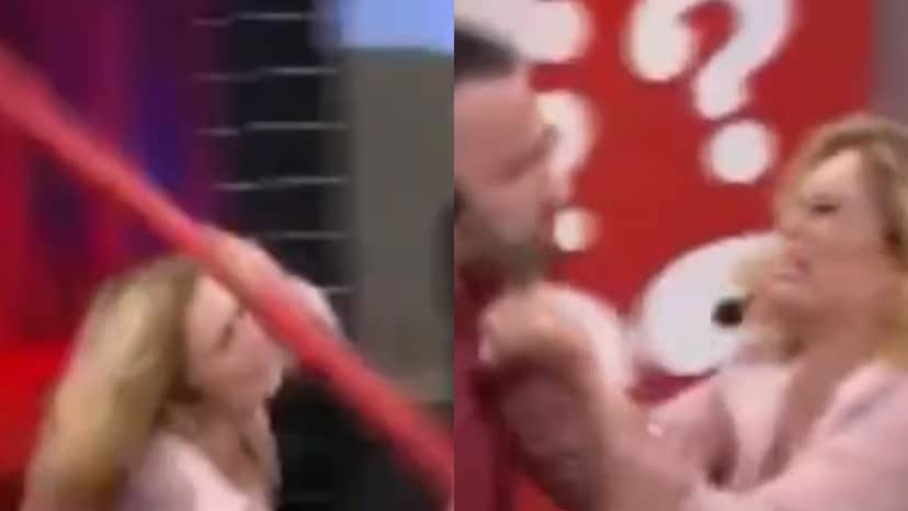 Mulher descobre traição, invade RedeTV! e quebra estúdio de João Kleber (Reprodução) Mulher descobre traição, invade RedeTV! e quebra estúdio de João Kleber (Reprodução)