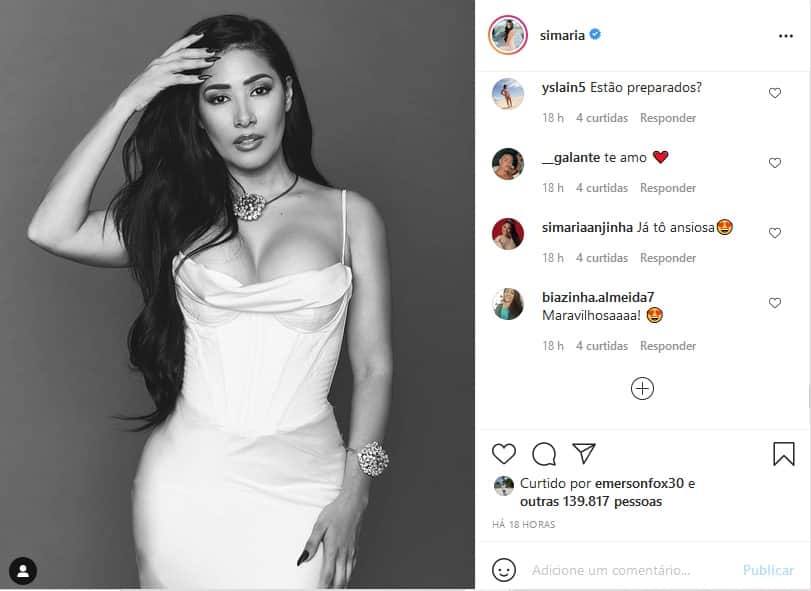 Simaria apareceu em foto ousada no Instagram (Imagem: Reprodução) Simaria apareceu em foto ousada no Instagram (Imagem: Reprodução)