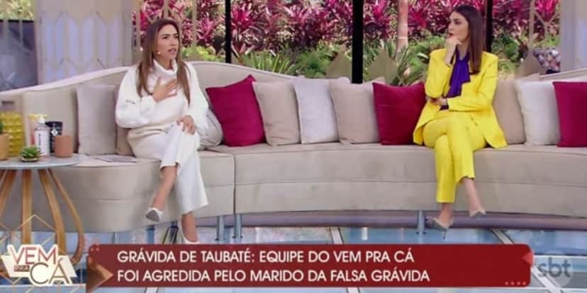 Patrícia Abravanel e Chris Flores durante o "Vem Pra Cá", do SBT (Reprodução) Patrícia Abravanel e Chris Flores durante o "Vem Pra Cá", do SBT (Reprodução)