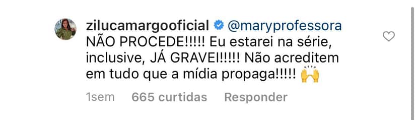 Zilu desmente que foi excluída de documentário da Netflix - Reprodução Zilu desmente que foi excluída de documentário da Netflix - Reprodução