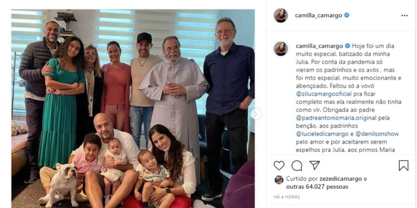Camilla Camargo preparou comemoração com Zezé e família e esqueceu Luciano (Foto: Reprodução) Camilla Camargo preparou comemoração com Zezé e família e esqueceu Luciano (Foto: Reprodução)
