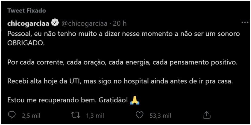 Chico Garcia no Twitter Chico Garcia no Twitter