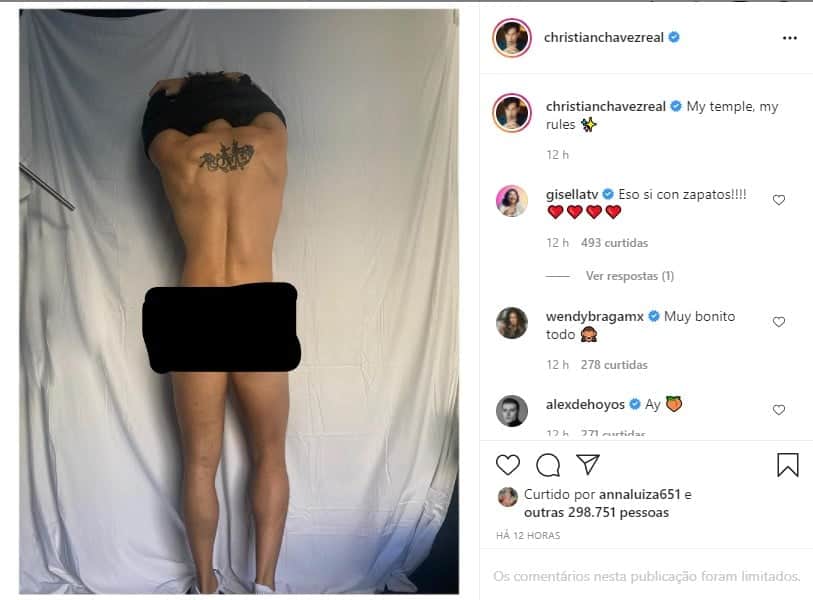 Christian Chávez, do RBD, tem foto pelado vazada na web (Foto: Reprodução) Christian Chávez, do RBD, tem foto pelado vazada na web (Foto: Reprodução)