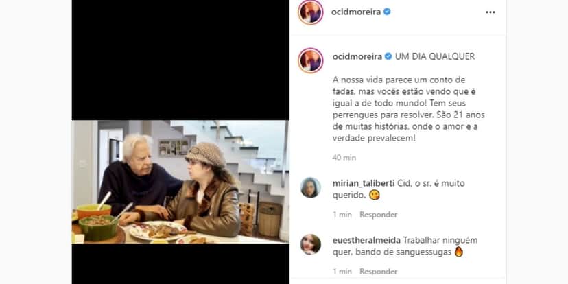 Esposa de Cid Moreira, acusada de agressão e cárcere privado, quebra silêncio: "O negócio tá feio pra mim" Esposa de Cid Moreira, acusada de agressão e cárcere privado, quebra silêncio: "O negócio tá feio pra mim"
