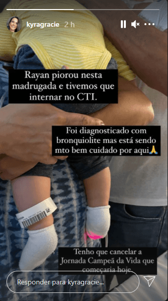 Nos stories, Kyra avisou aos fãs (Foto: Divulgação/Instagram) Nos stories, Kyra avisou aos fãs (Foto: Divulgação/Instagram)
