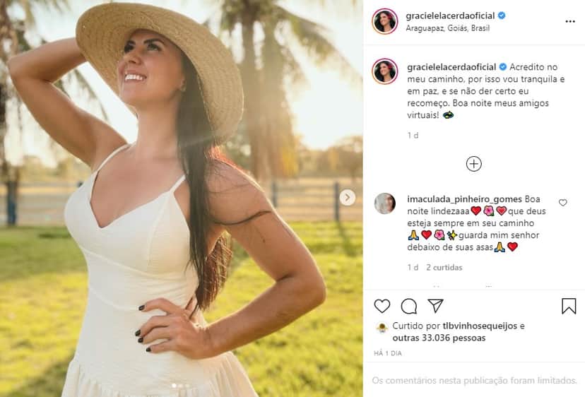 Graciele Lacerda abre às pernas e levanta vestido aos 40 anos (Foto: Reprodução) Graciele Lacerda abre às pernas e levanta vestido aos 40 anos (Foto: Reprodução)