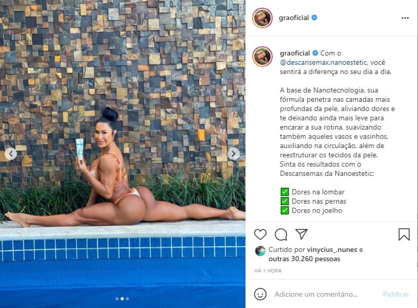 Gracyanne Barbosa abre às pernas e sensualiza (Foto: Reprodução) Gracyanne Barbosa abre às pernas e sensualiza (Foto: Reprodução)