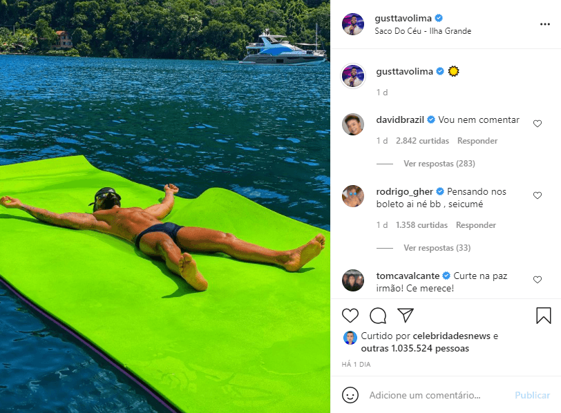 Gusttavo Lima apareceu mostrando a parte íntima gigante (Foto: Reprodução) Gusttavo Lima apareceu mostrando a parte íntima gigante (Foto: Reprodução)