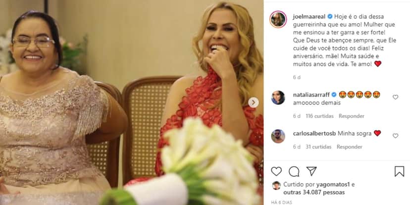 Joelma se declara para a mãe em foto e exalta força da mulher (Foto: Reprodução) Joelma se declara para a mãe em foto e exalta força da mulher (Foto: Reprodução)