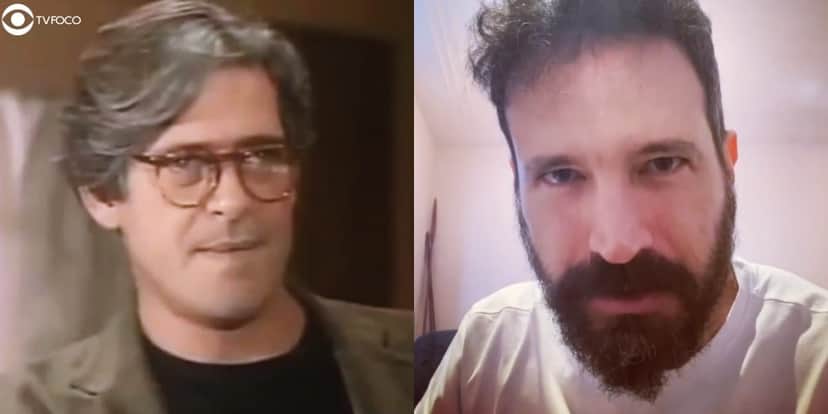 Ator na primeira versão em Pantanal e Caco Ciocler, da segunda versão. (Foto: Montagem/TV Foco/Reprodução/Instagram) Ator na primeira versão em Pantanal e Caco Ciocler, da segunda versão. (Foto: Montagem/TV Foco/Reprodução/Instagram)