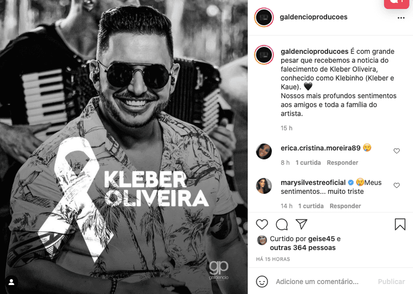 Morre cantor sertanejo - Reprodução Morre cantor sertanejo - Reprodução