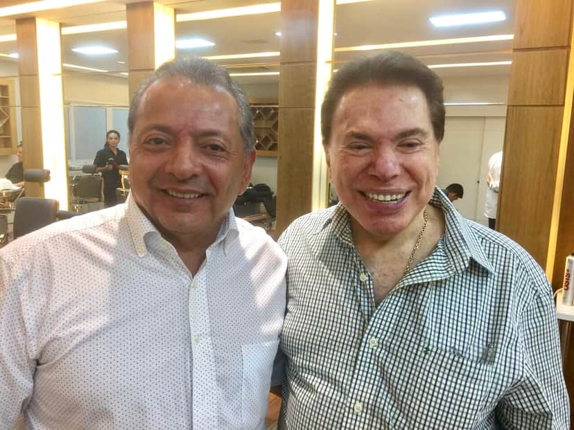 Otávio Raman Neves e Silvio Santos (Foto: Reprodução)