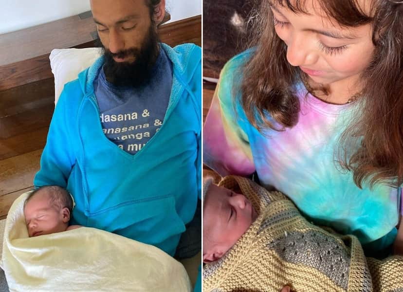 Mariana Maffeis, filha de Ana Maria Braga, posta foto do marido e da filha Joana com o bebê Varuna (Foto: Reprodução/Instagram) Mariana Maffeis, filha de Ana Maria Braga, posta foto do marido e da filha Joana com o bebê Varuna (Foto: Reprodução/Instagram)