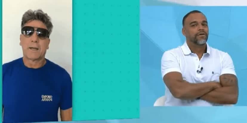 Denílson é humilhado por Renata Fan ao vivo na Band, tem vídeo constrangedor exposto e explode: "Me ajuda" Denílson é humilhado por Renata Fan ao vivo na Band, tem vídeo constrangedor exposto e explode: "Me ajuda"