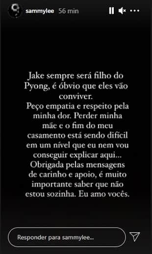 A influencer escreve texto sobre situações difíceis nos stories (Foto: Reprodução) A influencer escreve texto sobre situações difíceis nos stories (Foto: Reprodução)