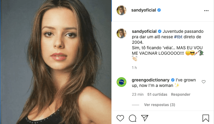 Sandy posta foto e bomba redes sociais - Reprodução Sandy posta foto e bomba redes sociais - Reprodução
